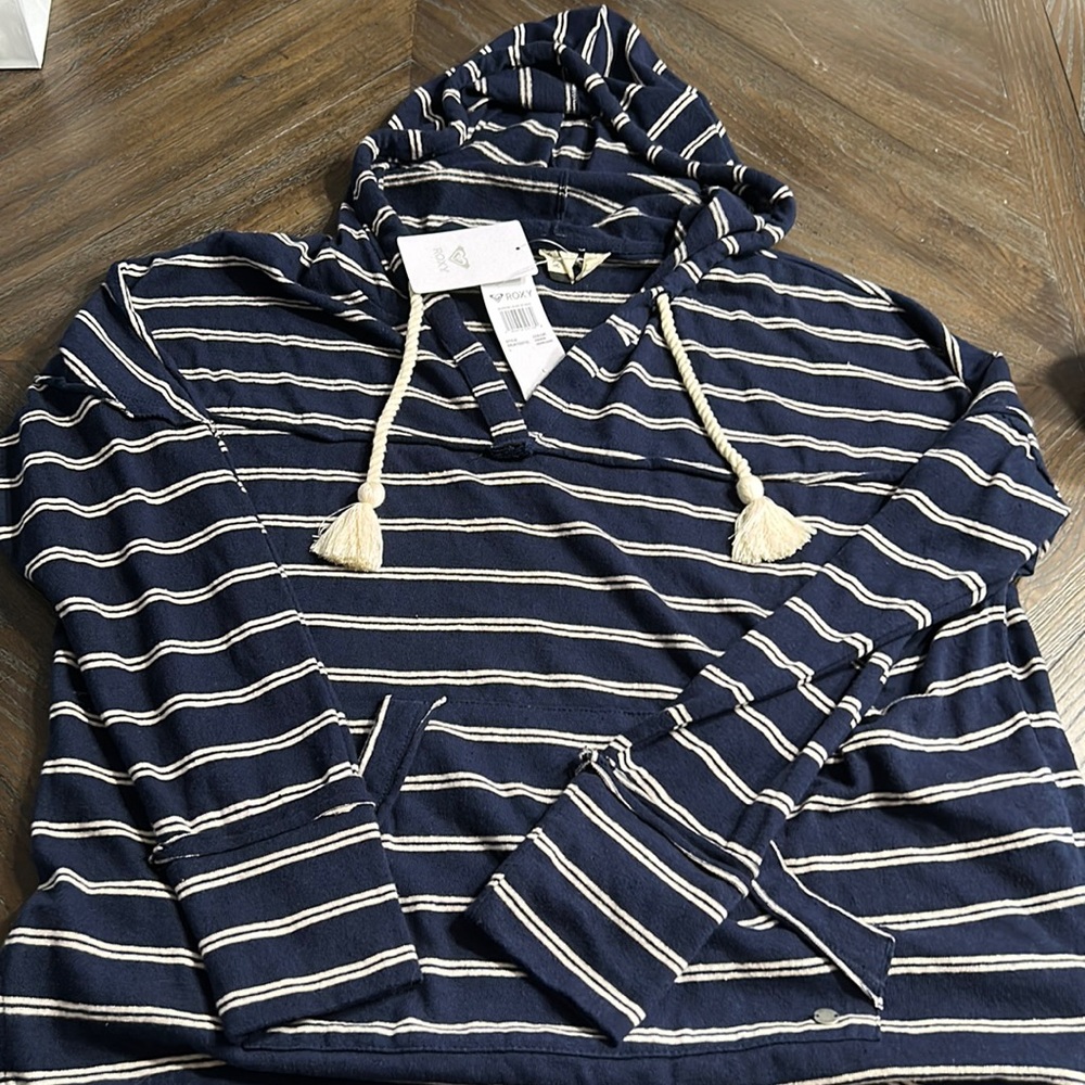 NWT Roxy sunrise surf striped hoodie